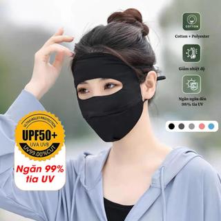 Khẩu Trang Chống Nắng UPF50+ Che Trán Che Mặt Toàn Diện Chống Tia UV Mát Nhẹ Thoáng Khí Co Giãn