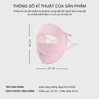 Khẩu Trang Chống Nắng UPF50+ Che Trán Che Mặt Toàn Diện Chống Tia UV Mát Nhẹ Thoáng Khí Co Giãn