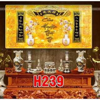 Tranh tráng gương cửu huyền thất tổ cao cấp.