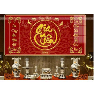 Tranh tráng gương cửu huyền thất tổ cao cấp.