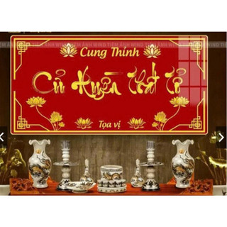 Tranh tráng gương cửu huyền thất tổ cao cấp.