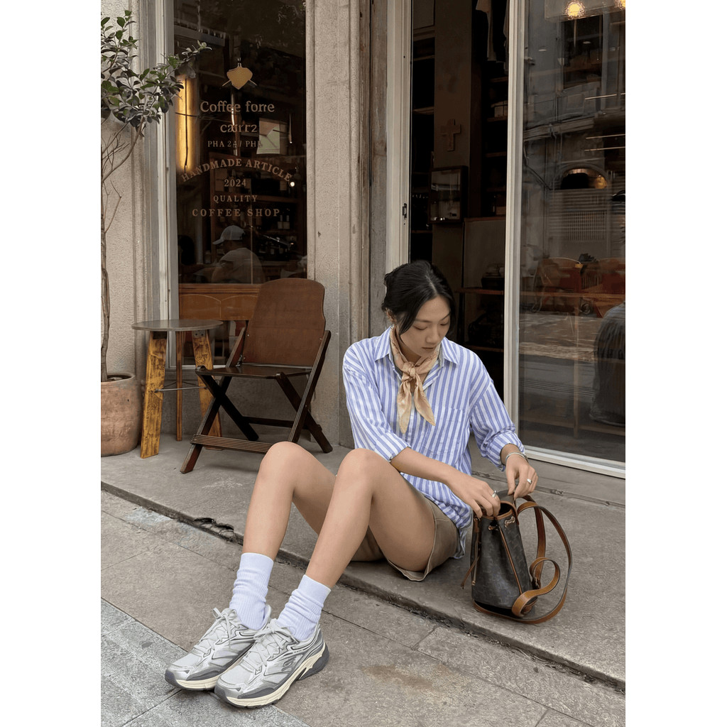 Áo Sơ Mi Kẻ Sọc Vải  Linen Form Rộng ZAAGAT STUDIO Phù Hợp Nam Nữ Dạo Phố Đi Biển Đi Cà Phê