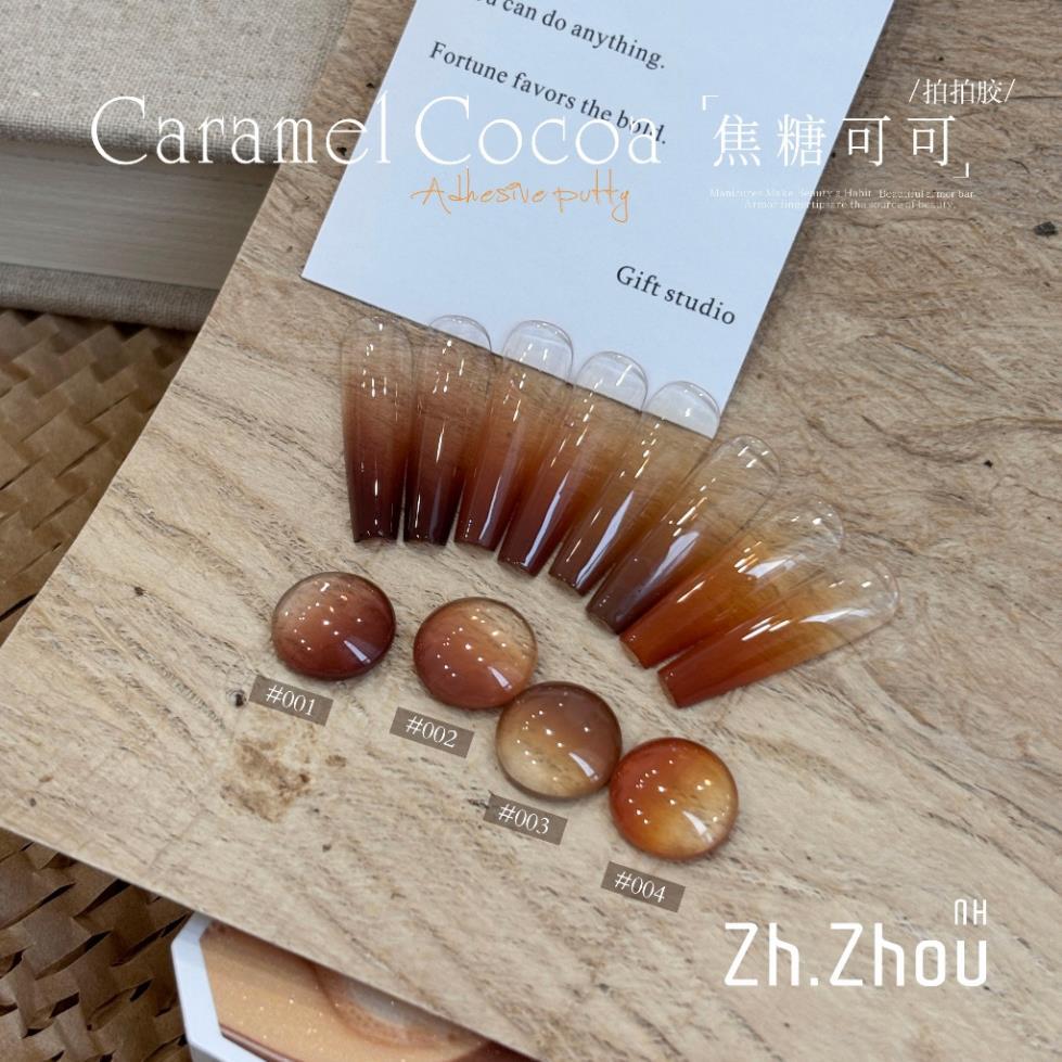 Gel dặm omber tone hổ phách, dặm omber tone nâu caramel cao cấp, dặm omber zhou cao cấp
