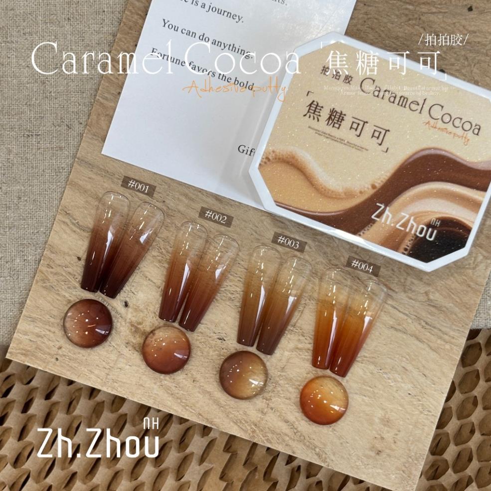 Gel dặm omber tone hổ phách, dặm omber tone nâu caramel cao cấp, dặm omber zhou cao cấp