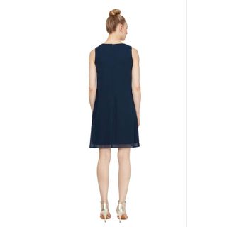 Đầm dạ tiệc voan dài tay cườm vnxk SLNY size 8