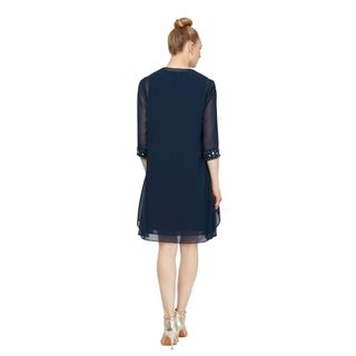 Đầm dạ tiệc voan dài tay cườm vnxk SLNY size 8
