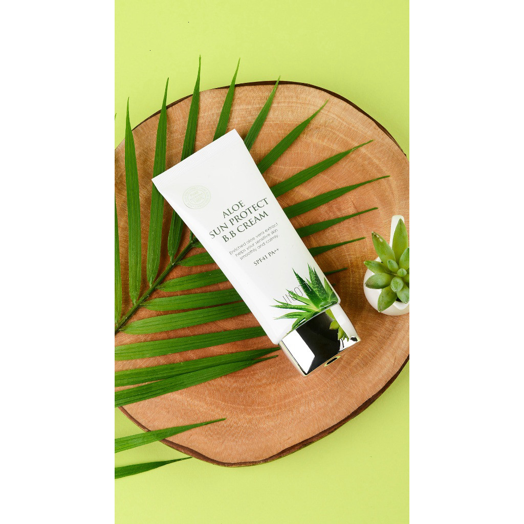 Kem chống nắng BB Lô Hội JIGOTT, nâng tone, che khuyết điểm Aloe Sun Protect B.B Cream 50ml