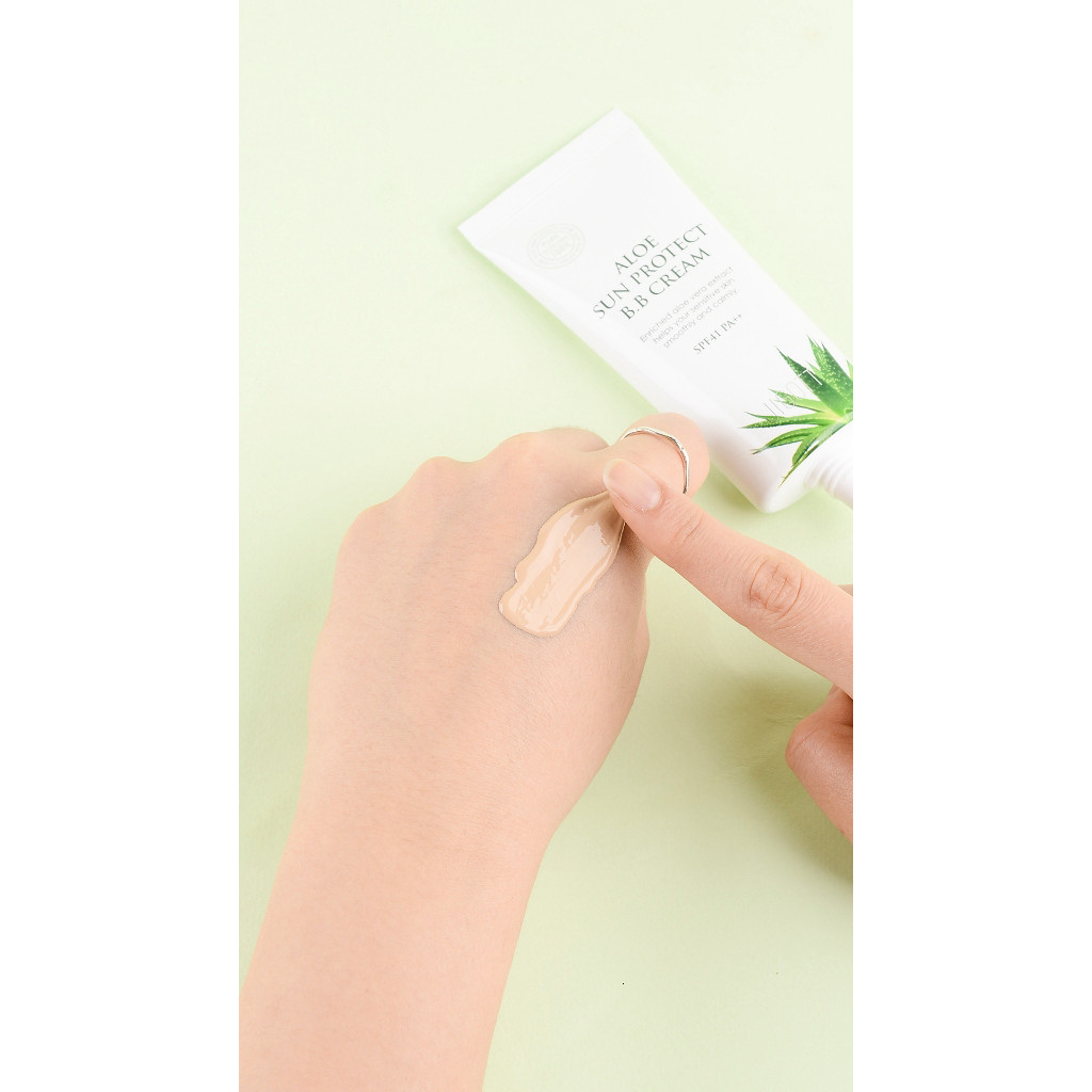 Kem chống nắng BB Lô Hội JIGOTT, nâng tone, che khuyết điểm Aloe Sun Protect B.B Cream 50ml