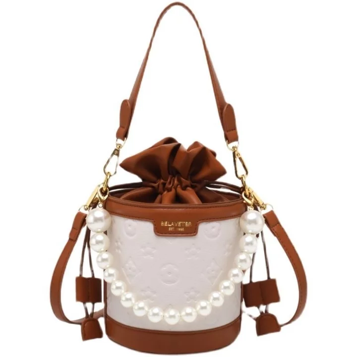 Women's Pearl Bucket Bag – Chain Strap – 2