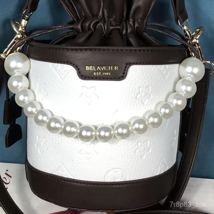 Women's Pearl Bucket Bag – Chain Strap – 6