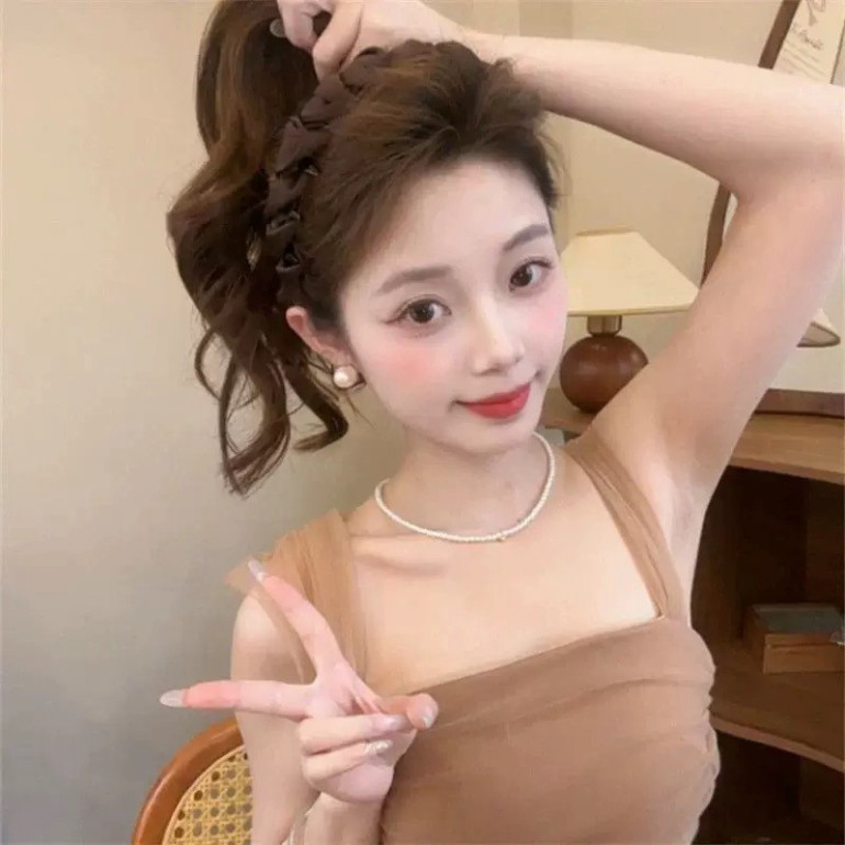 🌈Child✨Băng đô xếp li kiểu Pháp cổ điển dành cho nữ Phụ kiện tóc hàng ngày phong cách mới