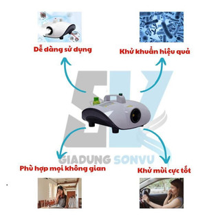 Máy Xông Khói Khử Mùi, Khử Khuẩn Xe Ô Tô Bằng Công Nghệ NaNo hiện đại [ tặng kèm dung dịch nano ]