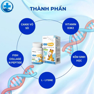 Kẹo Canxi GH Genki Nhật Bản Vị Việt Quất  - Viên Nhai Hỗ Trợ Tăng Chiều Cao Cho Bé Từ 2 Tuổi, Thơm Ngon Dễ Ăn