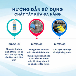 [Hỏa Tốc HCM] Tẩy Đa Năng Sumo Tẩy Sạch Cặn Canxi Rỉ Sét Kim Loại Nhựa Dơ