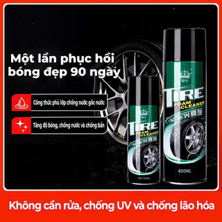 [Hỏa Tốc HCM] Chai Xịt Chăm Sóc Lốp Xe Ô Tô Xe Máy 600ml Chính Hãng