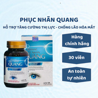 Viên Uống Phục Nhãn Quang - Hỗ Trợ Chống Lão Hóa Mắt, Giảm Nguy Cơ Thoái Hóa Điểm Vàng, Đục Thủy Tinh Thể Ở Người Già