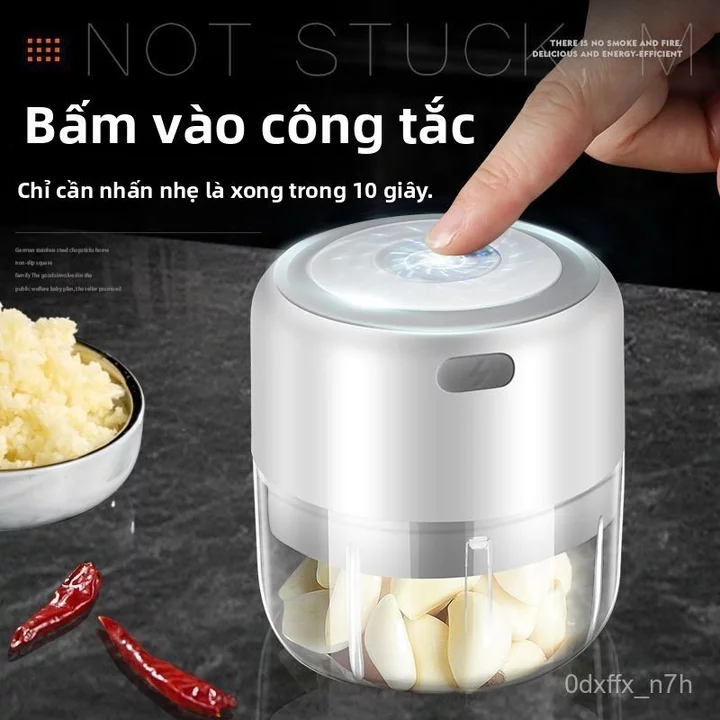 Máy xay tỏi điện mini của Đức, máy chế biến thức ăn trẻ em, máy chế biến thực phẩm gia đình, máy ép tỏi, máy xay thịt đa
