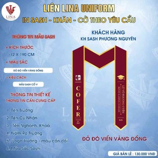 IN SASH TỐT NGHIỆP THEO YÊU CẦU