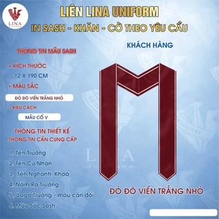 IN SASH TỐT NGHIỆP THEO YÊU CẦU