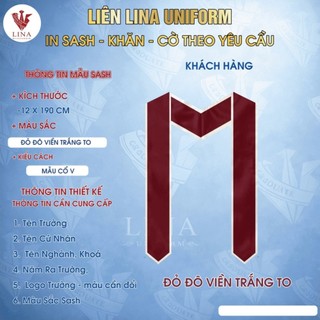 IN SASH TỐT NGHIỆP THEO YÊU CẦU