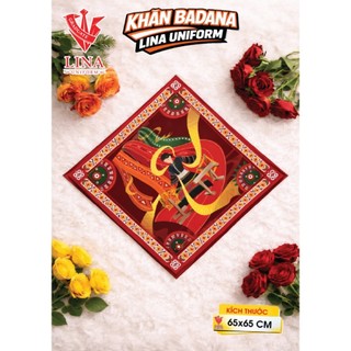 in Khăn Bandana theo yêu cầu | Vải lụa latin | Số Lượng Ít