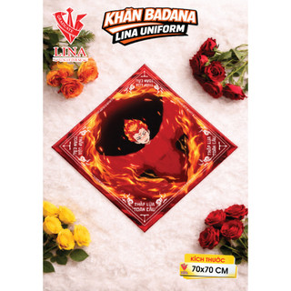 in Khăn Bandana theo yêu cầu | Vải lụa latin | Số Lượng Ít