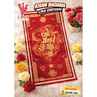 IN KHĂN BADANA  THEO YÊU CẦU SIZE 60X60, 70X70, 55X55