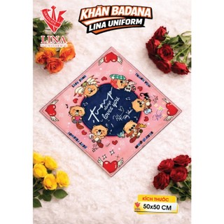 IN KHĂN BADANA  THEO YÊU CẦU SIZE 60X60, 70X70, 55X55