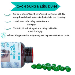 Viên Uống Bổ Mắt Vương Nhãn Quang - Hỗ Trợ Tăng Cường Thị Lực, Giảm Mỏi Mắt Cho Trẻ Em & Người Lớn - Hộp 30 Viên