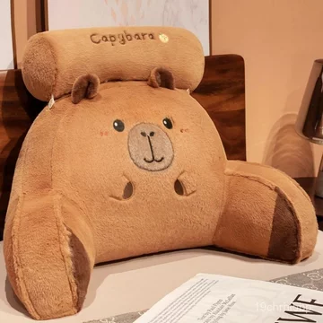 Gối tựa lưng Capybara Ice Bean, gối tựa đầu mềm mại, gối hỗ trợ thắt lưng, gối tựa lưng lớn, gối sofa, gối giường.