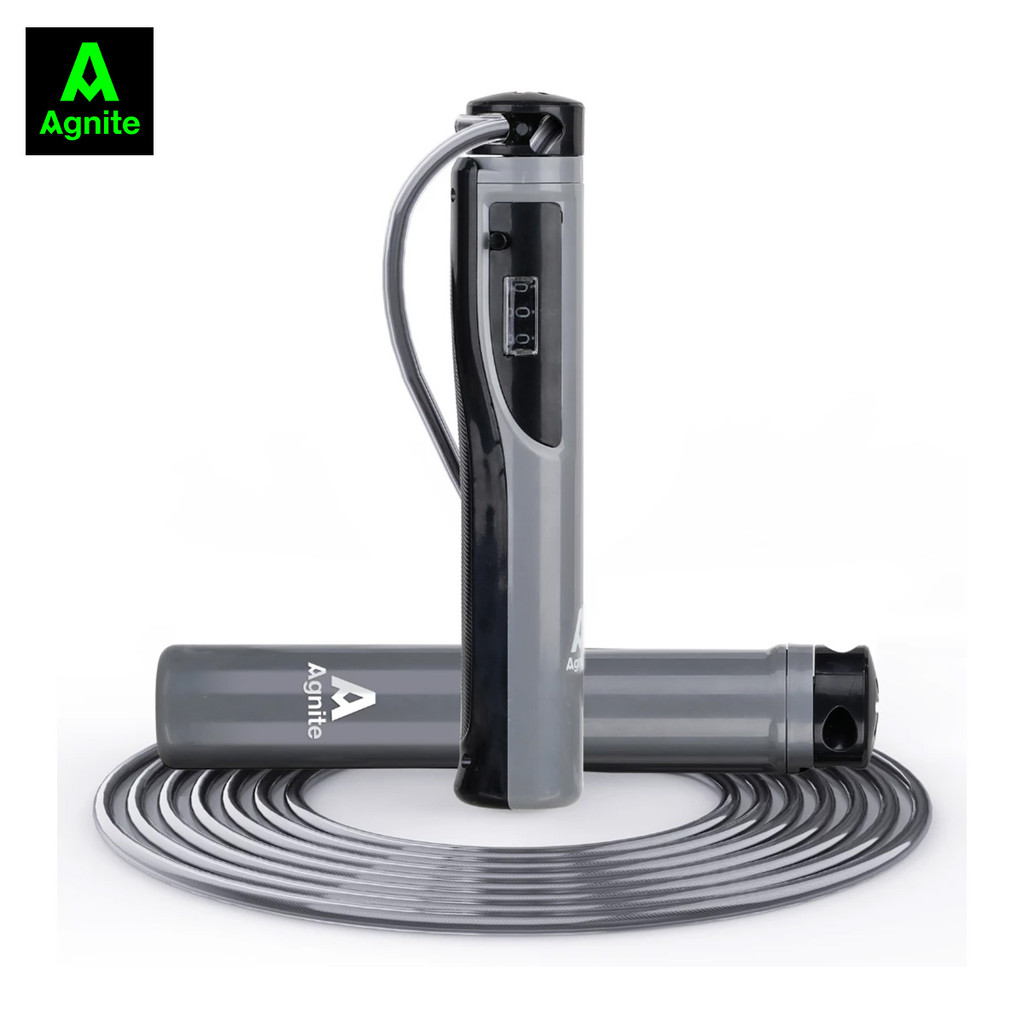 Dây nhảy đếm số điện tử 3trong1 chính hãng Agnite, đếm vòng, đo calo, thời gian, siêu bền, thiết kế thời thượng