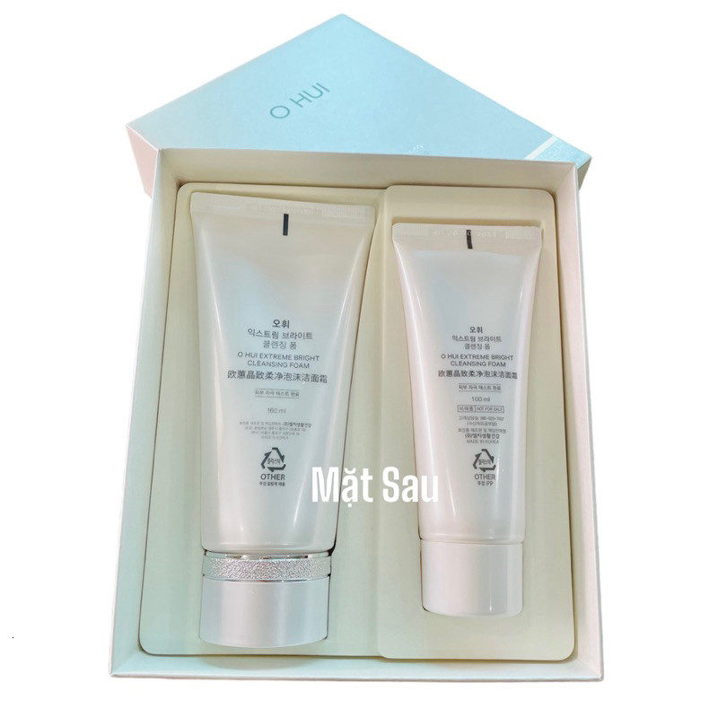 Set Sữa Rửa Mặt O.HUI Extreme Bright Cleansing Foam – Làm Sạch Sâu, Hỗ Trợ Dưỡng Sáng Da