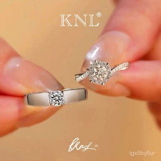 KNL Nhẫn kim cương giả, nhẫn cưới cặp đôi, nhẫn đính hôn cặp đôi, nhẫn cưới có thể điều chỉnh dành cho cặp đôi trong lễ