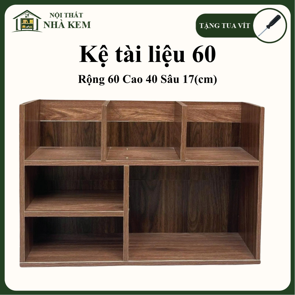 Giá sách để bàn làm việc, Kệ hồ sơ để tài liệu 3 ngăn trên gỗ mdf nhập khẩu cao cấp chống ẩm lắp decor dễ dàng