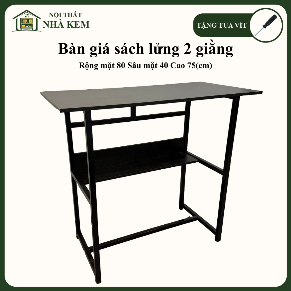 Bàn Làm việc, Bàn học 2 khung giằng đôi chắc chắn khung sắt hộp 20x20 dễ lắp ráp mặt gỗ mdf nhập khẩu cao cấp
