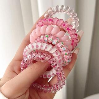 Thun Buộc Tóc Xoắn 12 Sợi (2 Túi) Pastel Hàn Quốc Cho Bé – Dây Cột Tóc Không Gãy Tóc, Không Hằn Tóc