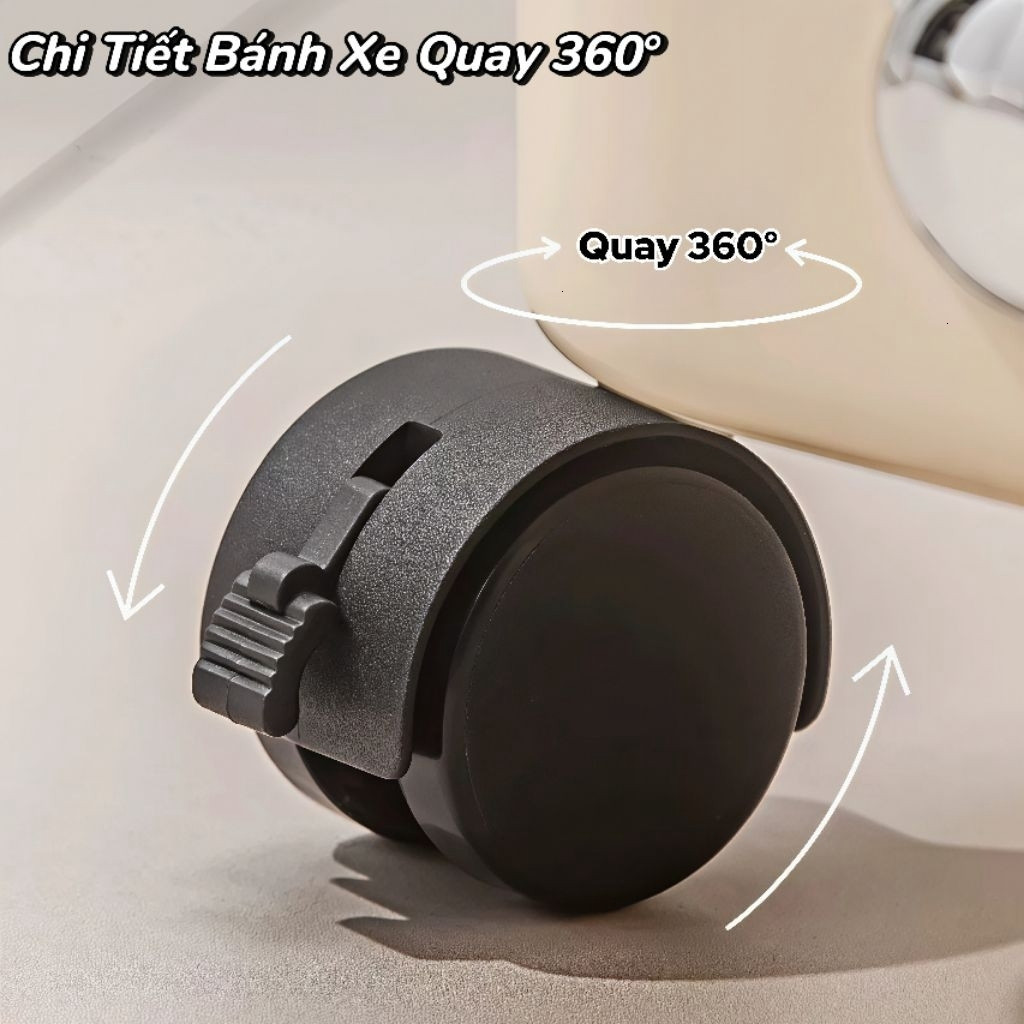 Kệ Gấu Sunmix 3 Tầng Đựng Đồ Đa Năng, Kệ Để Đồ Khay Nhựa Cao Cấp Khung Inox,Có Bánh Xe Và Tay Cầm