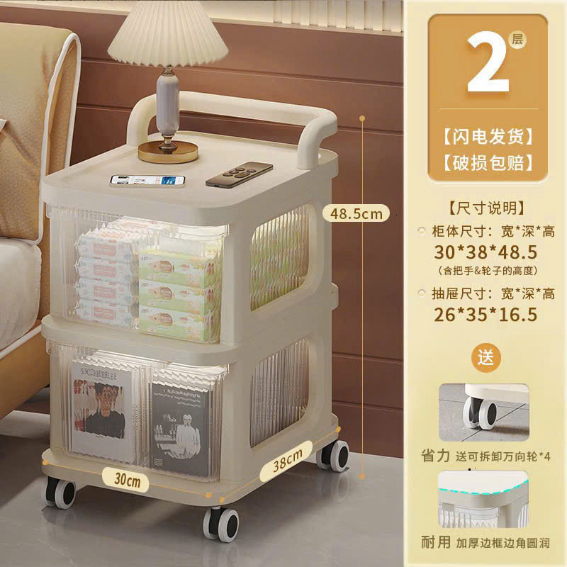 Kệ Xe Đẩy 3/5 Tầng Trong Suốt Ngăn Kéo Đựng Đồ Đa Năng, Giá Để Đồ, Bỉm Sữa, Mỹ Phẩm, Đồ Nhà Bếp Tiện Lợi Cho Gia Đình
