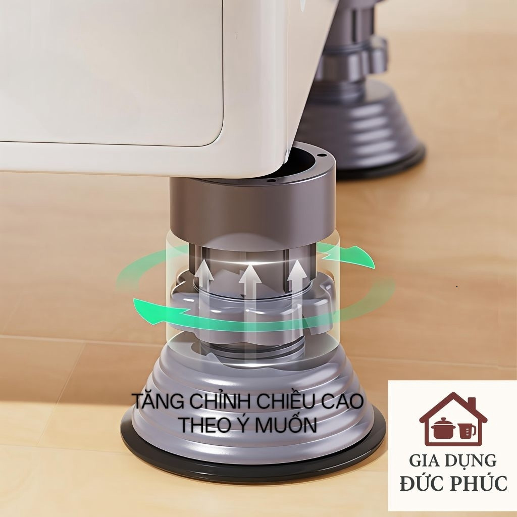 Chân Kê Máy Giặt Chống Rung Điều Chỉnh Chiều Cao Bộ 4 Chân