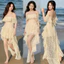 Đầm váy hoa đi biển - Đầm váy nữ chất ren siêu xinh cho nàng dạo biển,đầm 2dây trễ vai tầng xòe đuôi tôm hở lưng cột dây