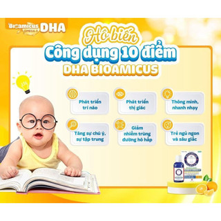 DHA BioAmicus Omega-3 dạng nhỏ giọt vị cam cho bé từ sơ sinh - Hỗ trợ não bộ và thị giác (30ml)