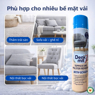 Chai Xịt Bọt Vệ Sinh Sofa Thảm Denkmit Đức 600ml – Làm Sạch Sâu, Khử Mùi, Không Cần Giặt Nước