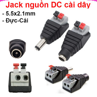 [Giá sỉ] Jack DC nối nguồn loại cài dây 5.5x2.1mm 10A