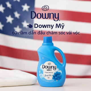 Nước Xả Vải Downy Mỹ 2.6L – April Fresh & Clean Breeze – Mềm Vải, Thơm Lâu, 120 Lần Giặt