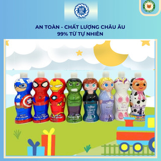 Sữa Tắm Gội 2in1 Air Val 400ml Tây Ban Nha – 90% Thành Phần Tự Nhiên, Hương Kẹo Ngọt Cho Bé
