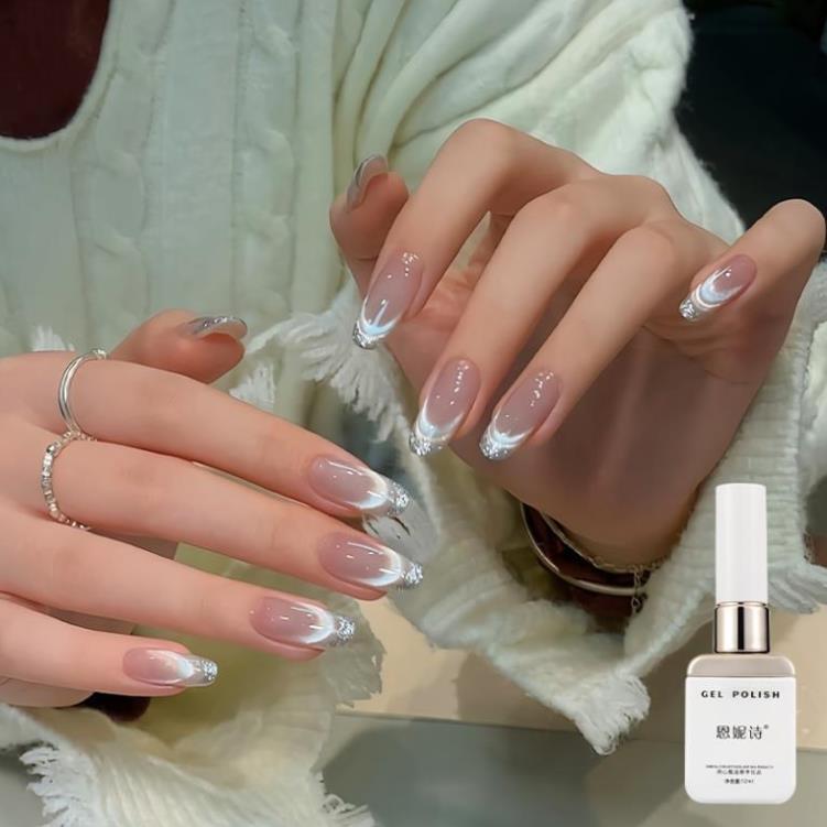 Mắt mèo annies rõ fench đầu móng, sơn mắt mèo annies trắng, sơn mắt mèo fench annies cao cấp