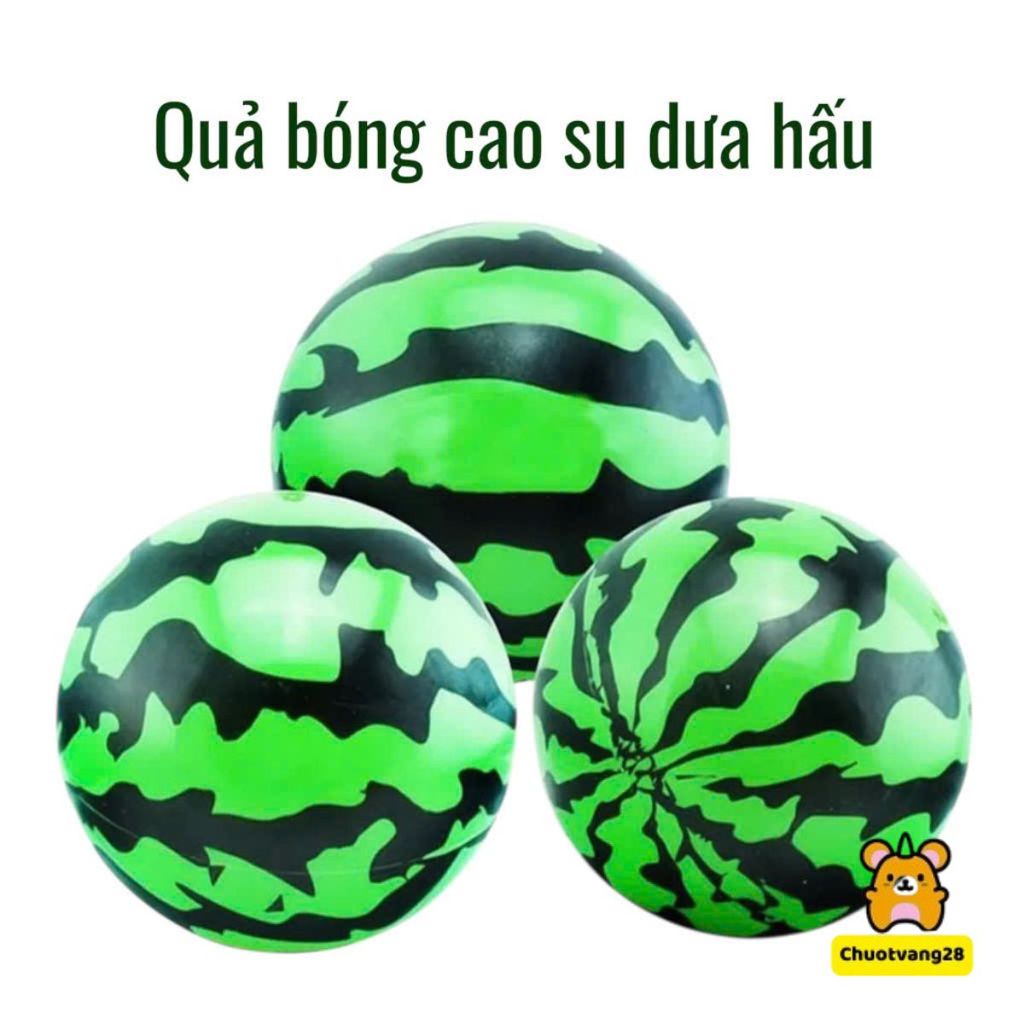 Quả Bóng Quả Banh Cao Su Bơm Hơi 22Cm Hình Dưa Hấu Ngộ Nghĩnh Chơi Bóng Ngoài Trời, Bơi Lội