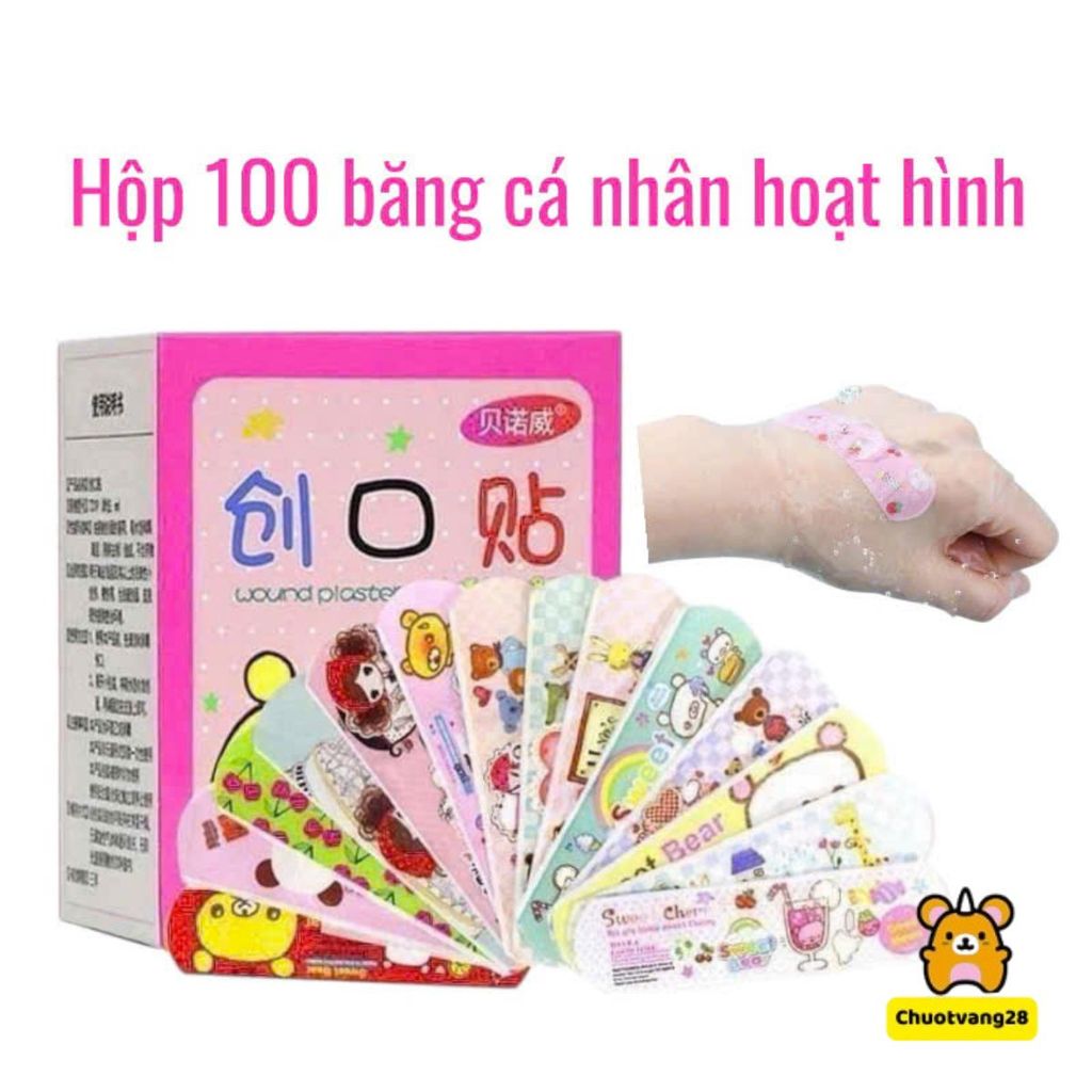(Hộp 100) Băng Y Tế Cá Nhân Urgo Có Nhiều Hình Dạng, Băng Y Tế Hoạt Hình Dễ Thương, Tránh Nhiễm Trùng