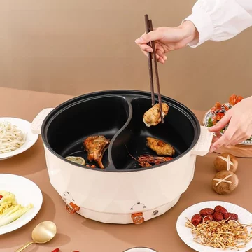 Nồi nấu điện, nồi lẩu điện, nồi lẩu hai mặt tích hợp, nồi điện nhỏ, nồi điện, nồi lẩu chuyên dụng, nồi điện.