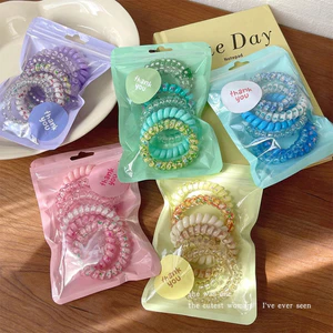 🌈Child✨Set 6 dây buộc tóc đuôi ngựa - Dây Buộc Tóc Cao Su Co Giãn Màu Sắc Gradient Dành Cho Nữ (Tuyển sỉ)